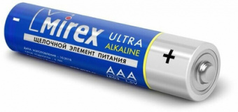 Батарейка щелочная Mirex LR03/AAA 1,5V 4шт (4/40/1000) пленка