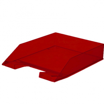 Лоток горизонтальный для бумаг Attache Selection"Flamingo", тонированный, красный