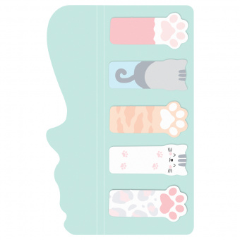 Закладки-флажки MESHU "Meow paw", 20л., европодвес
