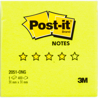 Бумага для записи "Post-it Optima. Весна" с самоклеящимся слоем  51*51 мм 400л., ассорти