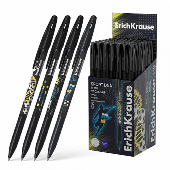 Ручка шариковая ErichKrause R-301 Stick&Grip Sport DNA 0.7, цвет чернил синий