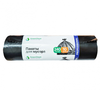 Мешки ПВД "PROFESSIONAL" 240л,  10шт/рул