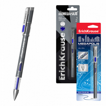 Ручка гелевая ErichKrause MEGAPOLIS® Gel Stick 0.5, цвет чернил синий