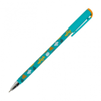 Ручка шариковая масляная LOREX «Color Explosion. Cactus», серия Slim Soft, 0,5 мм, стержень синий