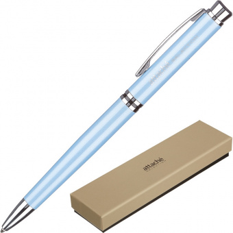 Ручка шариковая Attache Selection Topaz, с поворотным механизмом, синий, футляр, 0.5 мм.