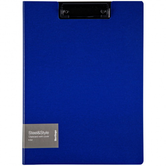 Клипборд, папка-планшет с крышкой А4 Berlingo "Steel&Style", пластик (полифом), синяя