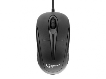 Мышь Gembird MUSOPTI8-808U, USB, черный, 2кн+колесо+кнопка, 1000DPI,объемный черный кабель 1,5