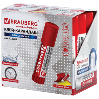 Клей-карандаш BRAUBERG, 40 г,