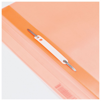 Папка-скоросшиватель пластик. А4, 180мкм неоновая оранжевая с прозр. верхом Berlingo "Neon" 