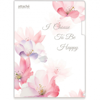 Папка уголок А4, 180мкм,   Flower Dreams  ассорти, (в упаковке три цвета по 2 шт., цена указана за 1шт.)