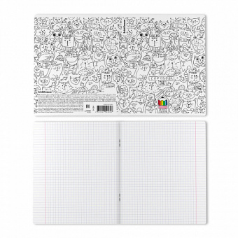 Тетрадь общая ученическая ErichKrause Add Color. Animals, 48 листов, клетка