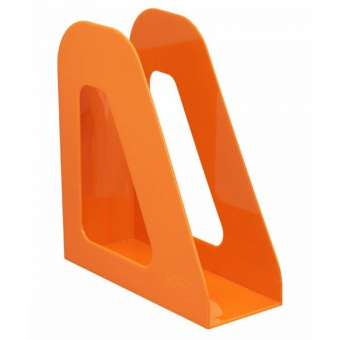 Лоток вертикальный для бумаг СТАММ «Фаворит», ширина 90 мм, оранжевый
