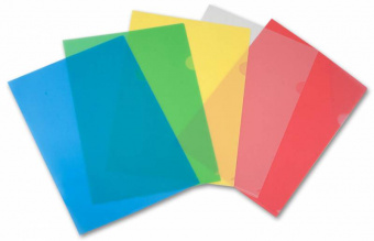 Папка-уголок А4 0.10мм Бюрократ Economy - E100A тисненый, ассорти