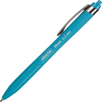 Ручка шариковая автоматическая Attache "Bloom", 0,5 мм, стержень синий, корпус ассорти