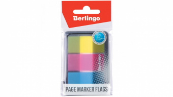 Закладки-флажки Berlingo, 45*20мм, 20л*3 неоновых цвета, в диспенсере