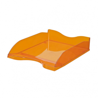 Лоток горизонтальный для бумаг СТАММ «Люкс», тонированный, оранжевый