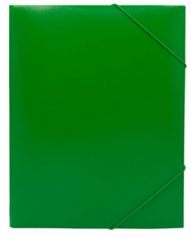 Папка на резинке Buro-PRB04GREEN A4 пластик. кор.15мм 0,5мм зеленый