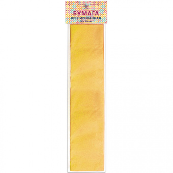 Бумага «Стандарт», крепированная, 50 × 250 см, желтый песок