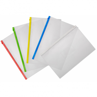Папка-конверт на молнии Attache A4 в ассортименте