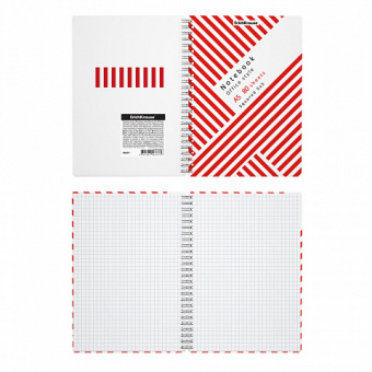 Тетрадь общая с пластиковой обложкой на спирали ErichKrause Red Concept, А5, 80 листов, клетка