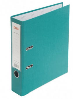 Папка-регистратор А4 75мм ПВХ светло-зеленая с метал. уголком  Class (разборная)
