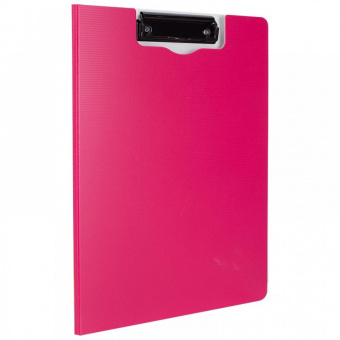 Папка-планшет с зажимом и крышкой Deli А4 полипропилен розовый
