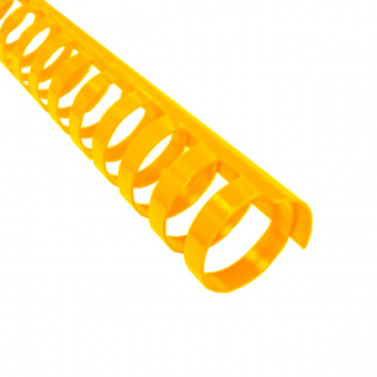 Пластиковый элемент для переплета 10мм желтый100шт