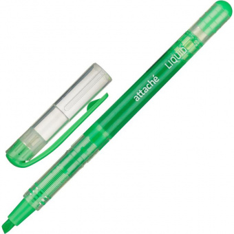 Текстовыделитель Attache «Liquid», скошенный наконечник 1-4 мм, зеленый