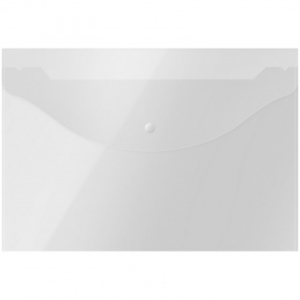 Папка-конверт с кнопкой OfficeSpace, А4, 120 мкм, прозрачная