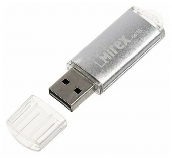 Флэш-накопитель 4GB USB2.0 Mirex UNIT SILVER