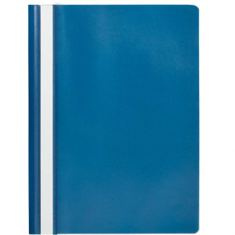 Папка-скоросшиватель Бюрократ-PS20BLUE A4, прозрачн. верх. лист пластик синий