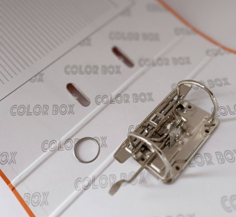Папка-регистратор А4 75мм оранжевая COLORBOX с металлической окантовкой, ПВХ, ЭКО