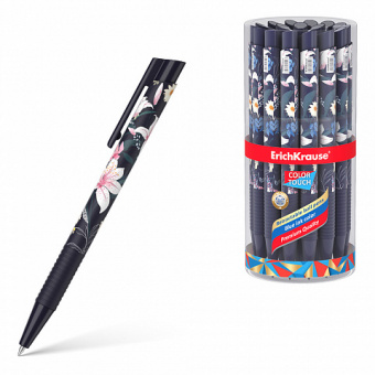 Ручка шариковая автоматическая ErichKrause ColorTouch Matic&Grip Lily 0.7, цвет чернил синий