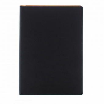 Ежедневник недатированный «In Black», А5, искусственная кожа, 136 л, оранжевый