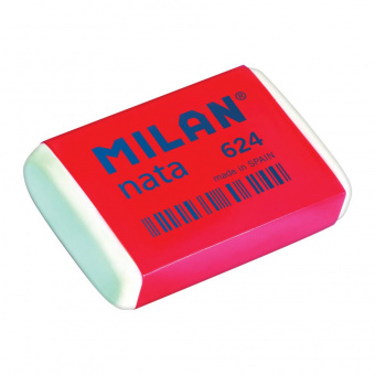 Ластик «Nata 624», 39 × 27 × 9 мм, белый, в картонном дисплее