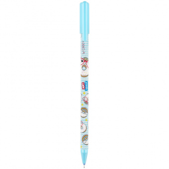 Ручка гелевая стираемая ArtSpace "Кот-сластена" синяя, 0,38мм, корпус ассорти