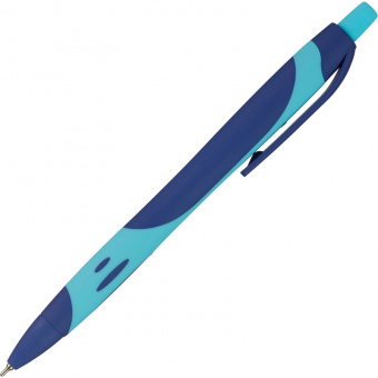 Ручка шариковая автоматическая масляная Attache Selection "Sporty", 0,5 мм, стержень синий, корпус голубой