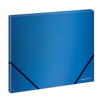 Папка на резинках Silwerhof «Perlen», 450 мкм, синий металлик
