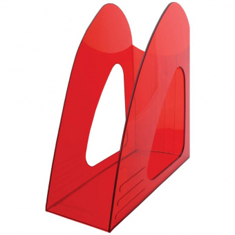 Лоток вертикальный для бумаг «Mega Top», ширина 90 мм, тонированный, красный