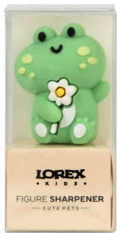 Точилка LOREX KIDS CUTE PETS ассорти, корпус силикон, 1 отверстие, в дисплее
