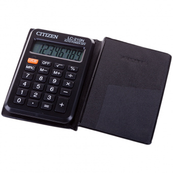 Калькулятор карманный CITIZEN LC-210N, 8 разрядов, черный