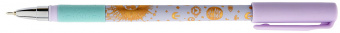 Ручка шариковая LOREX HOROSCOPE, серия &quot;Slim Soft Grip&quot;, чернила на масляной основе, круглый прорезиненный корпус, резиновый грип, синий с золотой фольгой