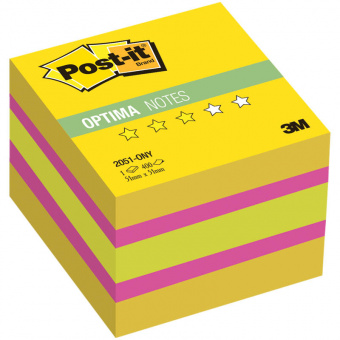 Бумага д/з на кл. осн.. 76*76 мм "Post-it Optima. Лето" Post-it 400л., ассорти