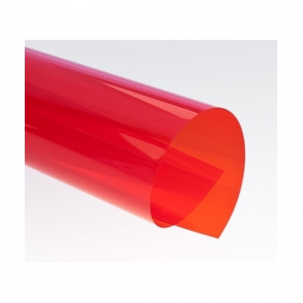 Обложки для переплета пластик А4 прозрач., красные, 200 мкм, US-0.2mm 100шт  