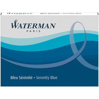 Картриджи чернильные «Waterman», комплект 8 шт, синие
