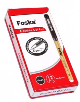 Ручка гелевая Foska «Пиши-Стирай», стираемая, 0,5 мм, стержень черный