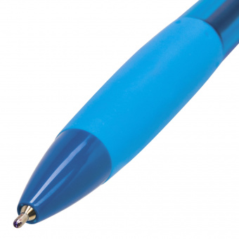 Ручка шариковая масляная автоматическая с грипом BRAUBERG "FRUITY RG", СИНЯЯ, узел 0,7 мм, линия письма 0,35 мм