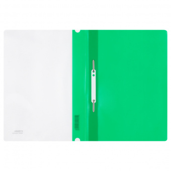 Папка-скоросшиватель пластик. СТАММ А4, 180мкм, зеленая с прозр. верхом
