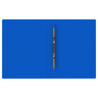 Папка с пружинным скоросшивателем СТАММ А4, 14мм, 500мкм, пластик, синяя