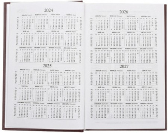 Ежедневник датированный 2024г., А5, 168л., бумвинил, OfficeSpace, бордовый